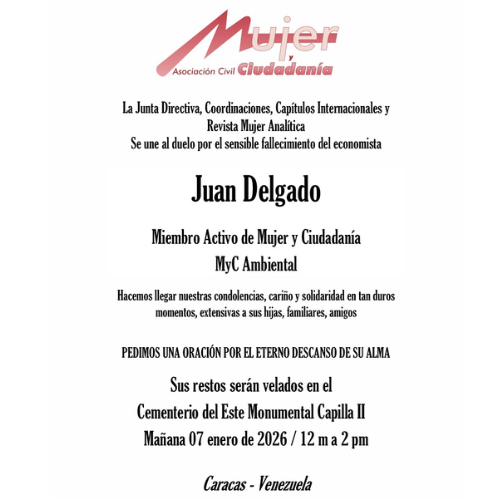 Mujer y Ciudadanía lamenta fallecimiento del economista Juan Delgado